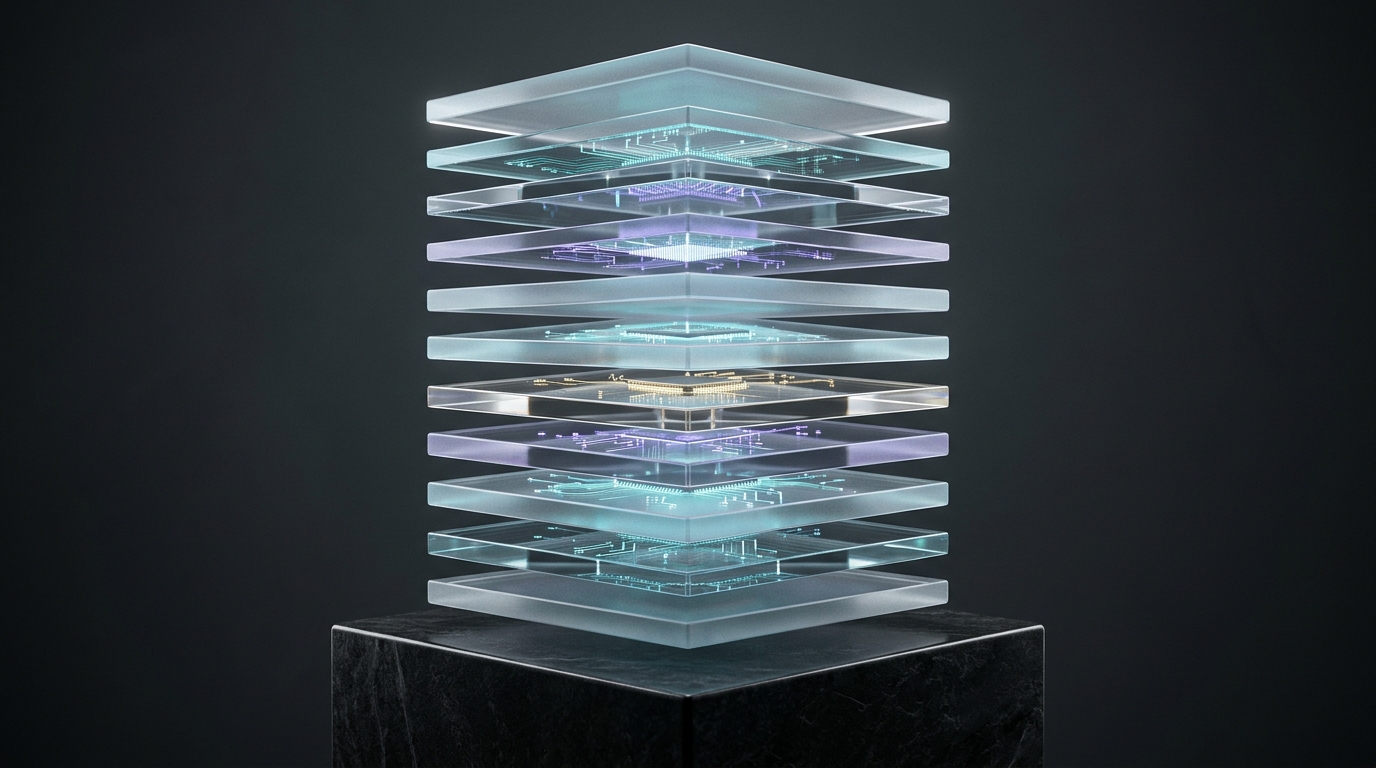 Layered software architecture on volcanic pedestal